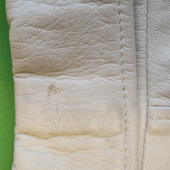 White Italian leather jacket - Picture 7 of 10